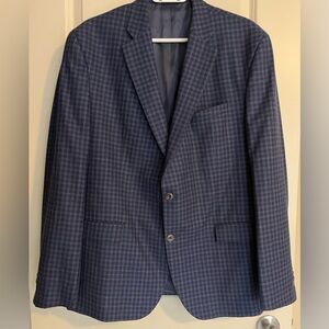 Jack Victor Size 46 R Blue Wool Blazer